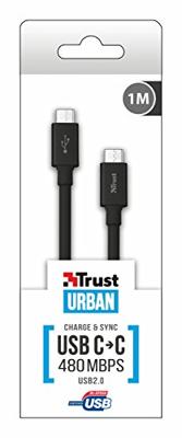 Trust Urban 21595 USB 2.0-C naar C-USB-kabel, 1 m zwart