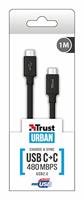 Trust Urban 21595 USB 2.0-C naar C-USB-kabel, 1 m zwart - thumbnail