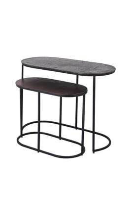 PTMD bijzettafel janca aluminium 69 cm set van 2 | 2 stuks