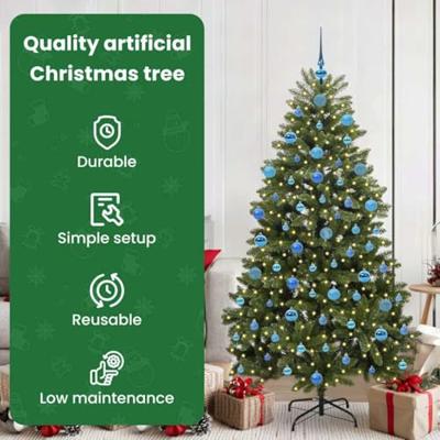 VidaXL Kunstkerstboom met 300 led groen 180 cm pvc en metaal