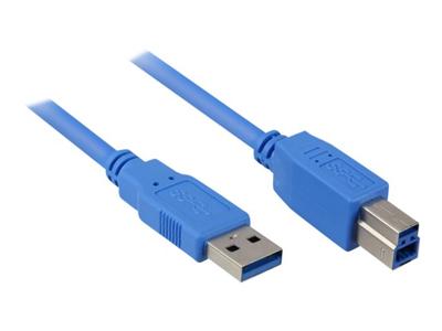 Sharkoon USB-A 3.0 > USB-B kabel Sharkoon USB-A 3.0 > USB-B kabel