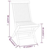 3-delige Tuinset massief teakhout - thumbnail