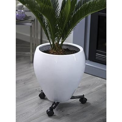 Verstelbare planttrolley metaal mat zwart H6 x 27/37 cm Nature - Nature