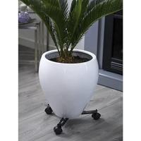 Nature planttrolley metaal zwart 27 - 37 cm rond - thumbnail
