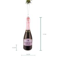 Nordic Light Kerstbal Champagnefles 17 cm - thumbnail