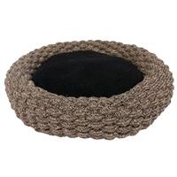 duvoplus, Espresso mand, rond, katoen, M, 54 x 54 x 13 cm, zwart/bruin, voor bed / mand / bank / tipi, zwart/bruin, hond - thumbnail
