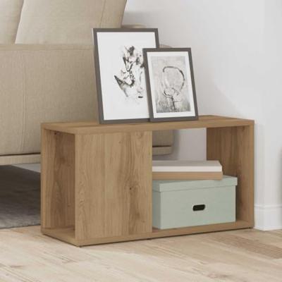 Tv-meubel 60x24x32 cm bewerkt hout artisanaal eikenkleur