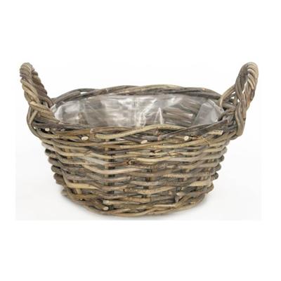 Plantenmand Rotan Antiek Grijs Ø26cm