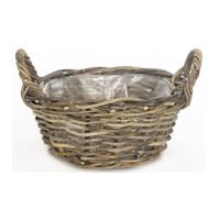 Plantenmand Rotan Antiek Grijs Ø26cm - thumbnail