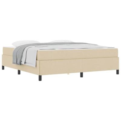 Boxspring bed Crème en Zwart 180 x 200 cm