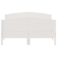 Bedframe zonder matras massief grenenhout wit 120x190 cm - thumbnail