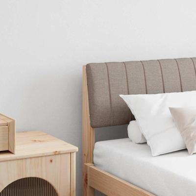 Gestoffeerd hoofdbord Taupe 180 cm Massief grenenhout