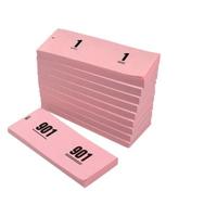 Nummerblok 42x105mm nummering 1-1000 roze 10 stuks - thumbnail
