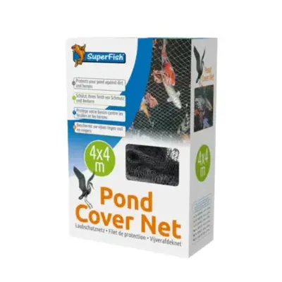 Vijverafdeknet 4 X 4 M 10 Pinnen vijver Superfish - Superfish