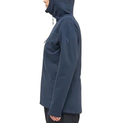 Haglofs Rosson Mid Hood Fleece Dames Tarn Blue XL