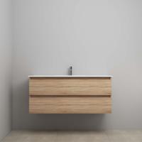 On-Line Onderkast - 120 cm - Voorgemonteerd - Porseleinen Wastafel - 1 Kraangat - Eiken - thumbnail