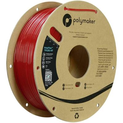 Polymaker PD03008 TPU95-HF Filament TPU, Flexibel filament Flexibel, Highspeed filament, UV-bestendig 2.85 mm 1000 g Rood PolyFlex™ 1 stuk(s)