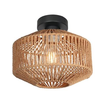 Steinhauer PlafondlampRopex met rotan kap Ø23cm - 4503ZW