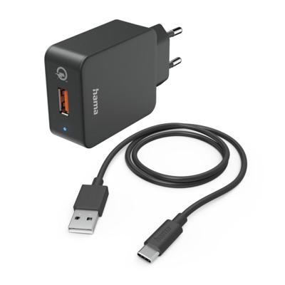 Hama Reislader set USB-C QC 3.0 19,5 Watt Oplader