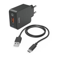 Hama Reislader set USB-C QC 3.0 19,5 Watt Oplader - thumbnail