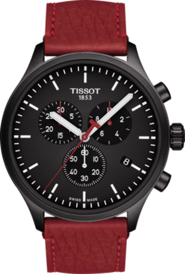 Horlogeband Tissot T1166173605110 / T600044360 Leder Rood 22mm