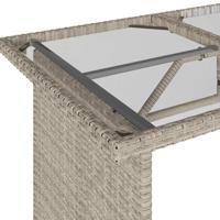 6-delige Loungeset met kussens poly rattan lichtgrijs - thumbnail