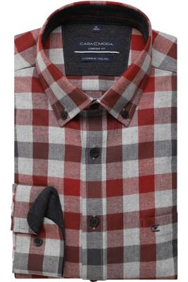 Casa Moda Casual Comfort Fit Overhemd rood, Ruit