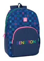 Schoolrugzak Benetton Damero Marineblauw 30 x 46 x 14 cm - thumbnail