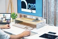 j5create Wood Monitor Stand with Docking Station - thumbnail