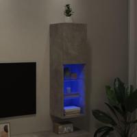 Tv-meubel met LED-verlichting 30,5x30x102 cm betongrijs - thumbnail