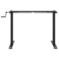 Zit-sta bureauframe (94-135)x60x(70-114) cm staal zwart - thumbnail