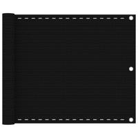 Balkonscherm 75x500 cm HDPE zwart - thumbnail