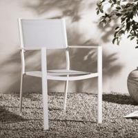 Nohr Tuinstoel 'Lasheka' kleur Wit/Grijs - thumbnail