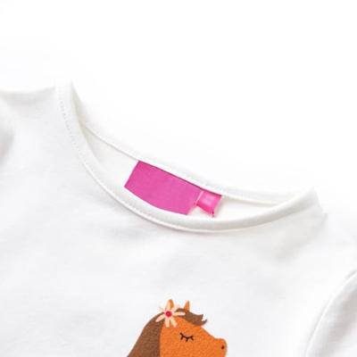 Kindershirt met lange mouwen dierenprint 92 ecru Kindershirt met lange mouwen dierenprint 92 ecru