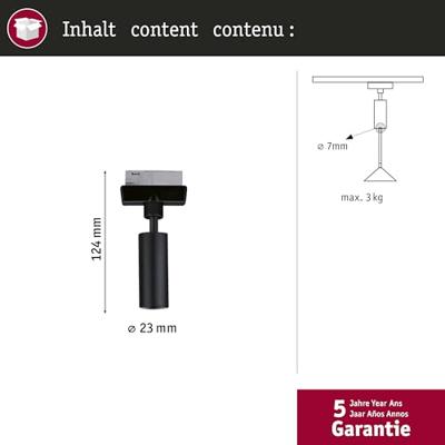 Paulmann 96914 96914 Component voor opbouwsysteem Pendeladapter Zwart (mat) Paulmann 96914 96914 Component voor opbouwsysteem Pendeladapter Zwart (mat)