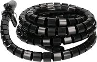 Cablehome 128536 Spiraalslang Zwart Kunststof 1 stuk(s) - thumbnail