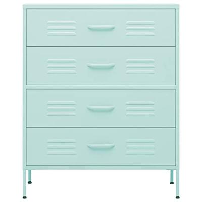 Ladekast 80x35x101,5 cm staal mintkleurig