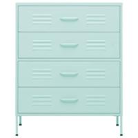 Ladekast 80x35x101,5 cm staal mintkleurig - thumbnail
