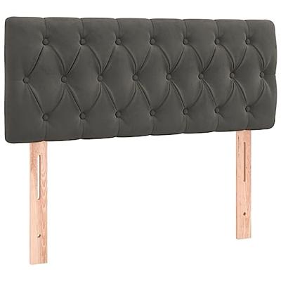 Hoofdbord LED 90x7x78/88 cm fluweel donkergrijs