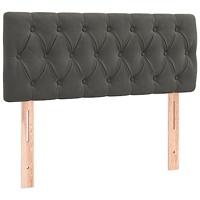 Hoofdbord LED 90x7x78/88 cm fluweel donkergrijs - thumbnail