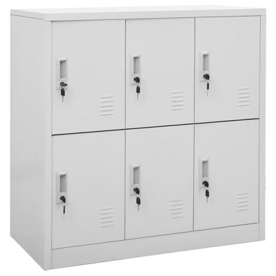 Lockerkast 90x45x92,5 cm staal lichtgrijs