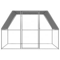 Kippenkooi 3x2x2 m gegalvaniseerd staal zilverkleurig en grijs - thumbnail