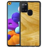 Samsung Galaxy A21s Grip Case Licht Hout - thumbnail