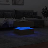Salontafel met LED-verlichting 50x50x40 cm sonoma eiken - thumbnail