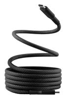 T'nB - USB-C naar USB-C kabel, nylon magnetische ommanteling ideaal voor het dragen, opladen van 60W, lengte 1,5 meter - zwart - thumbnail