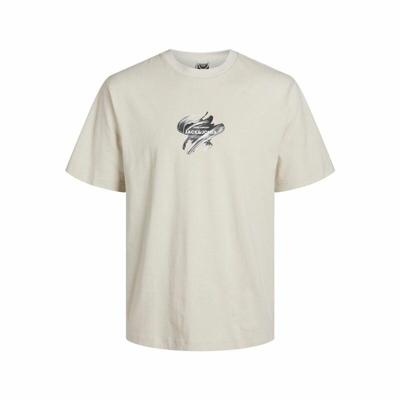 Kinder-T-Shirt met Korte Mouwen Jack & Jones Jcotint Tee Ss Crew Beige - Maat: 152