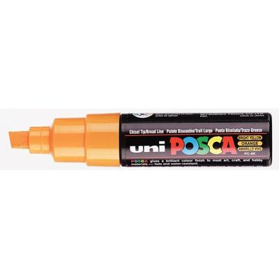 Paintmarker Uni POSCA PC8K breed schuin oranje | 6 stuks