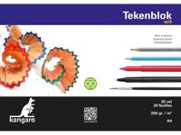 Kangaro k-5551 tekenblok 210x297mm 200gr 20 vel, wit - thumbnail