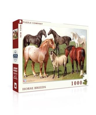 New York Puzzle Company Paardenrassen - 1000 stukjes New York Puzzle Company Paardenrassen - 1000 stukjes