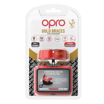 Opro 790006 Gold Ultra Fit Mouthguard Braces - Red-White - SR Opro 790006 Gold Ultra Fit Mouthguard Braces - Red-White - SR